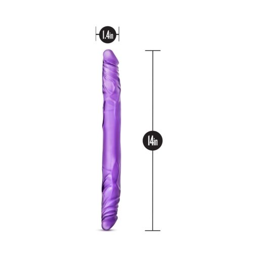 B Yours 14 In. Double Dildo Purple - Image 6