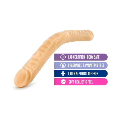 B Yours 18 In. Double Dildo Beige - Image 5