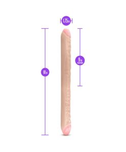 B Yours 18 In. Double Dildo Beige