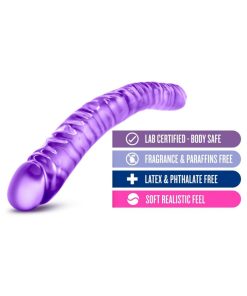 B Yours 18 In. Double Dildo Purple