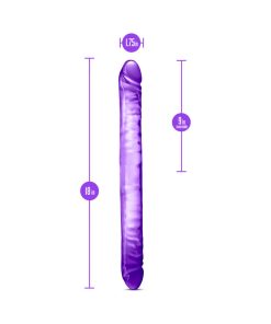 B Yours 18 In. Double Dildo Purple
