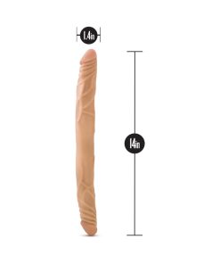 B Yours 14 In. Double Dildo Tan