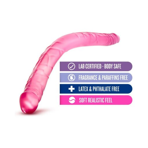 B Yours 16 In. Double Dildo Pink - Image 5