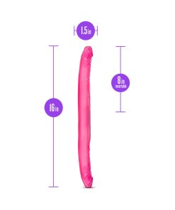 B Yours 16 In. Double Dildo Pink