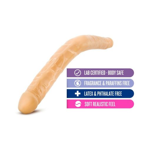 B Yours 16 In. Double Dildo Beige - Image 4