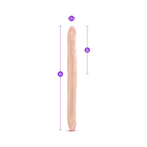 B Yours 16 In. Double Dildo Beige - Image 5
