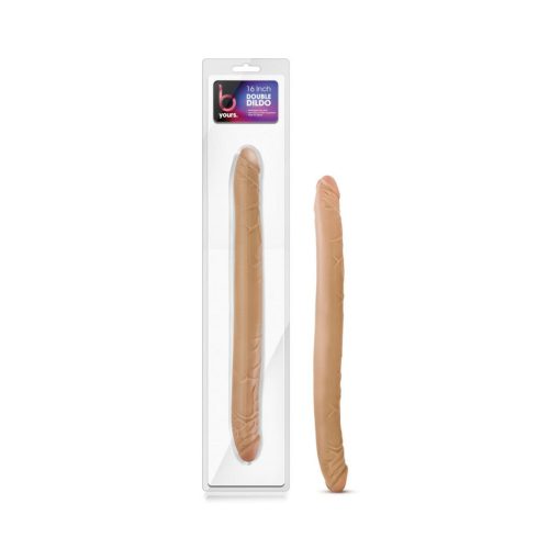 B Yours 16 In. Double Dildo Tan
