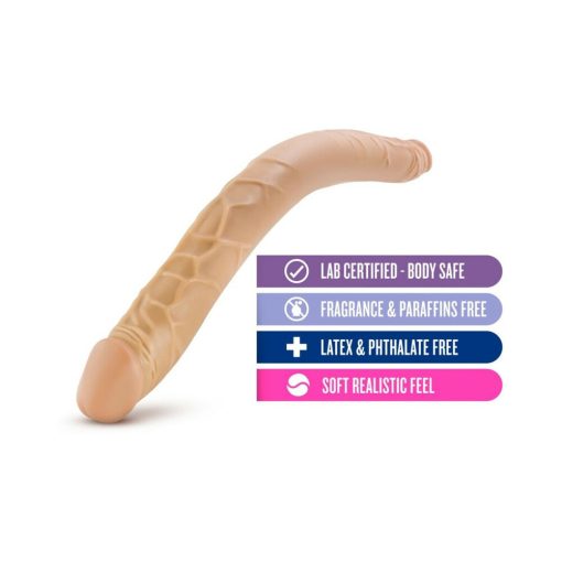 B Yours 16 In. Double Dildo Tan - Image 5