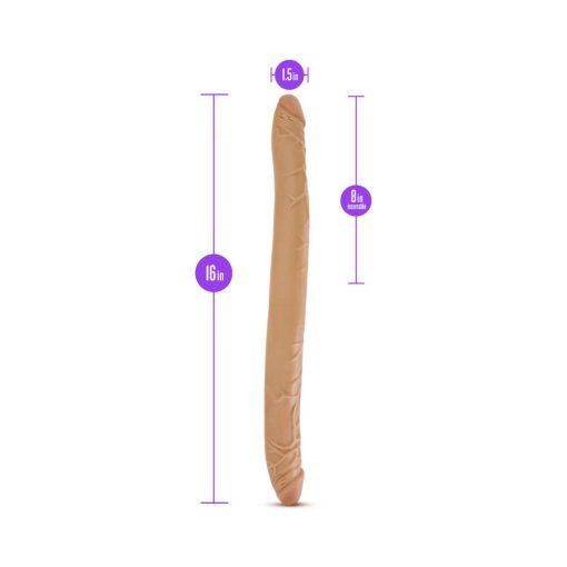 B Yours 16 In. Double Dildo Tan - Image 6