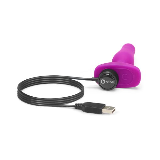 B-Vibe Novice Rechargeable Remote-Controlled Vibrating Silicone Anal Plug Fuchsia - Image 8