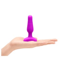 B-Vibe Novice Rechargeable Remote-Controlled Vibrating Silicone Anal Plug Fuchsia