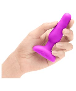 B-Vibe Novice Rechargeable Remote-Controlled Vibrating Silicone Anal Plug Fuchsia