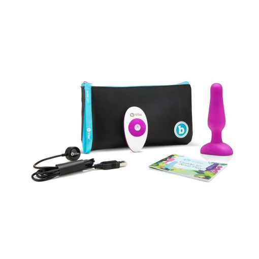 B-Vibe Novice Rechargeable Remote-Controlled Vibrating Silicone Anal Plug Fuchsia - Image 12