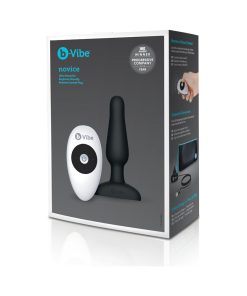 B-Vibe Novice Rechargeable Remote-Controlled Vibrating Silicone Anal Plug Black