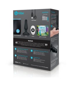 B-Vibe Novice Rechargeable Remote-Controlled Vibrating Silicone Anal Plug Black