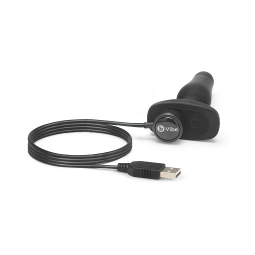 B-Vibe Novice Rechargeable Remote-Controlled Vibrating Silicone Anal Plug Black - Image 7