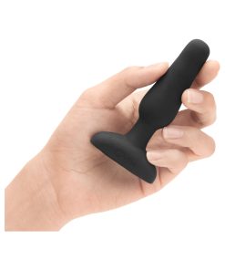 B-Vibe Novice Rechargeable Remote-Controlled Vibrating Silicone Anal Plug Black