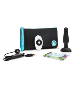 B-Vibe Novice Rechargeable Remote-Controlled Vibrating Silicone Anal Plug Black