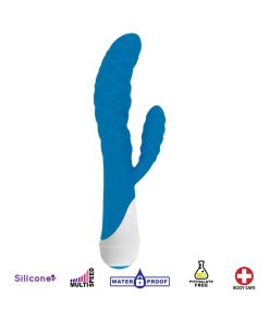 Gossip 20X Ivy 3 Speed 17 Function Waterproof Dual Motors 180 Degree Flexible Stimulator Azure