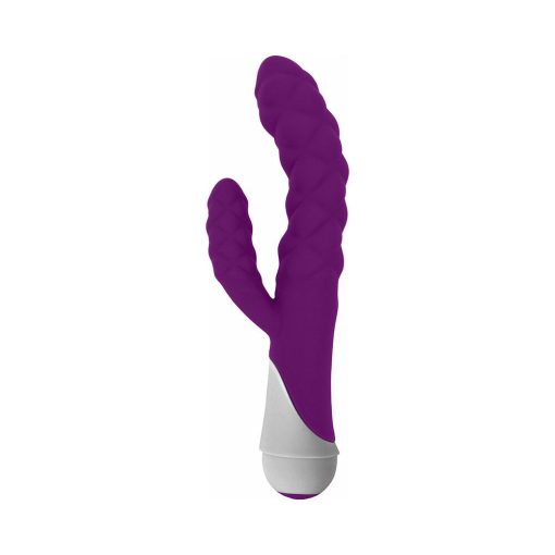 Gossip Ellen – Textured Dual Stimulation Silicone Rabbit Vibrator (Violet) - Image 2