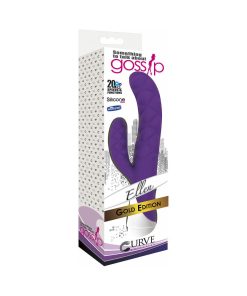 Gossip Ellen – Textured Dual Stimulation Silicone Rabbit Vibrator (Violet)
