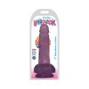 Curve Toys Lollicock Slim Stick 7 In. Dildo With Balls & Suction Cup Grape Ice