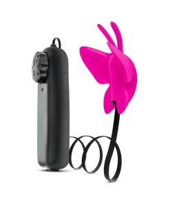 Alternative view of Luxe Butterfly Teaser Remote-Controlled Silicone Mini Vibrator Fuchsia