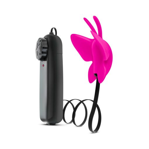 Luxe Butterfly Teaser Remote-Controlled Silicone Mini Vibrator Fuchsia - Image 2
