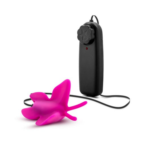 Luxe Butterfly Teaser Remote-Controlled Silicone Mini Vibrator Fuchsia - Image 3