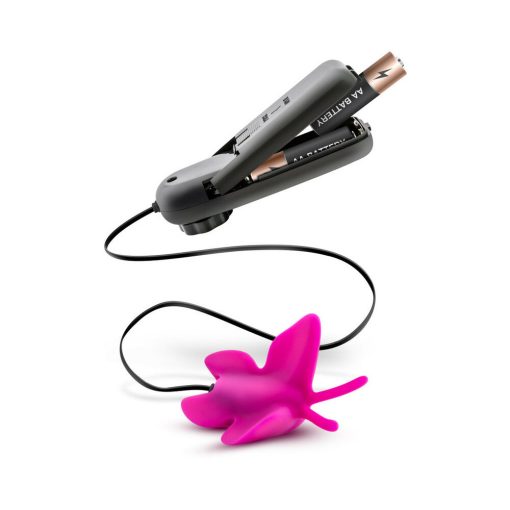 Luxe Butterfly Teaser Remote-Controlled Silicone Mini Vibrator Fuchsia - Image 4