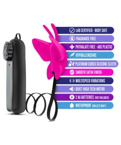 Luxe Butterfly Teaser Remote-Controlled Silicone Mini Vibrator Fuchsia