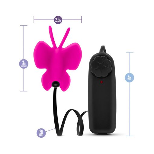 Luxe Butterfly Teaser Remote-Controlled Silicone Mini Vibrator Fuchsia - Image 6
