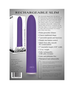 Evolved Rechargeable Sli Mline Vibrator Purple
