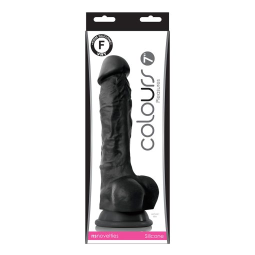 Colours Pleasures 7 In. Dildo Black