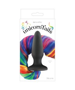 Unicorn Tails Anal Plug Black/Rainbow