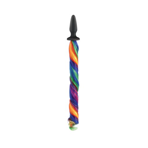 Unicorn Tails Anal Plug Black/Rainbow - Image 2