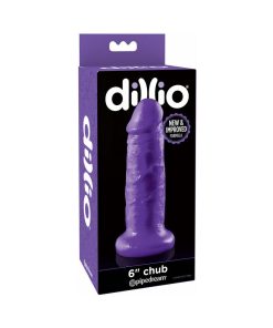 Dillio 6 In. Chub Realistic Dildo With Suction Cup Purple
