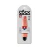 King Cock 6 In. Vibrating Stiffy Realistic Dildo Beige