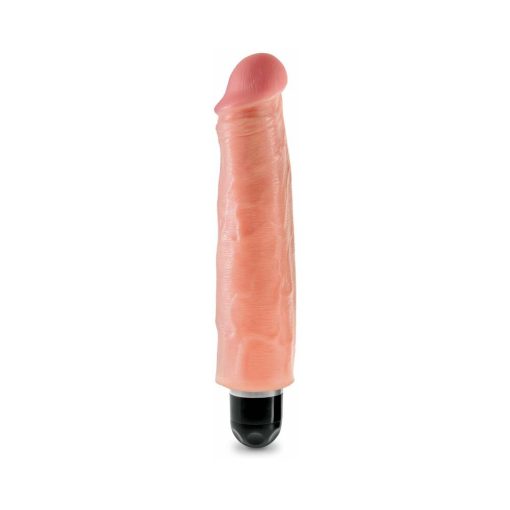 King Cock 7 In. Vibrating Stiffy Realistic Dildo Beige - Image 2