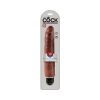 King Cock 10 In. Vibrating Stiffy Realistic Dildo Brown