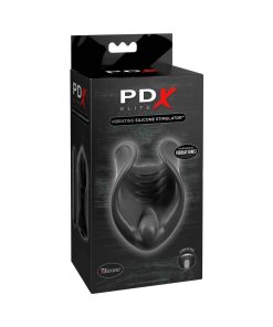 Pdx Elite Vibrating Silicone Stimulator Stroker Black