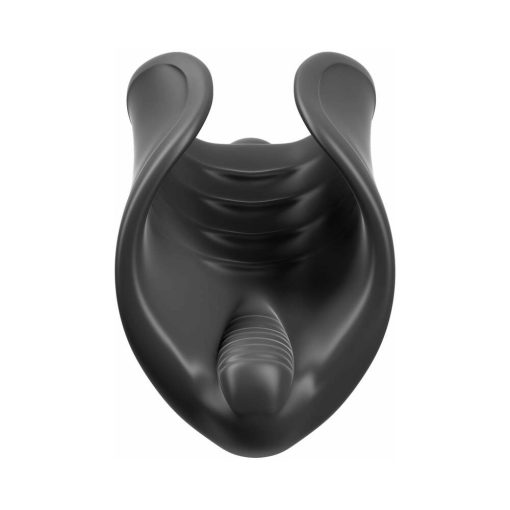 Pdx Elite Vibrating Silicone Stimulator Stroker Black - Image 3