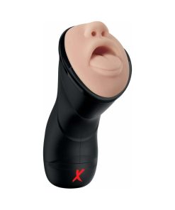 Pdx Elite Deep Throat Vibrating Stroker Beige/Black