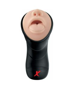 Pdx Elite Deep Throat Vibrating Stroker Beige/Black