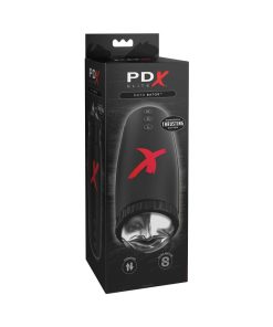 Pdx Elite Moto-Bator Thrusting Suction Masturbator Clear/Black