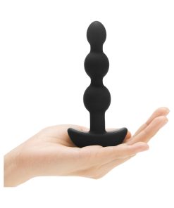 B-Vibe Triplet Rechargeable Remote-Controlled Vibrating Anal Beads Plug Black