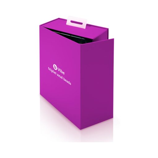 B-Vibe Triplet Rechargeable Remote-Controlled Vibrating Anal Beads Plug Fuchsia - Image 2