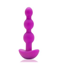 B-Vibe Triplet Rechargeable Remote-Controlled Vibrating Anal Beads Plug Fuchsia