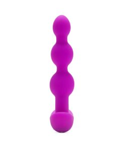 B-Vibe Triplet Rechargeable Remote-Controlled Vibrating Anal Beads Plug Fuchsia