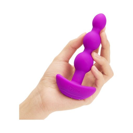 B-Vibe Triplet Rechargeable Remote-Controlled Vibrating Anal Beads Plug Fuchsia - Image 11